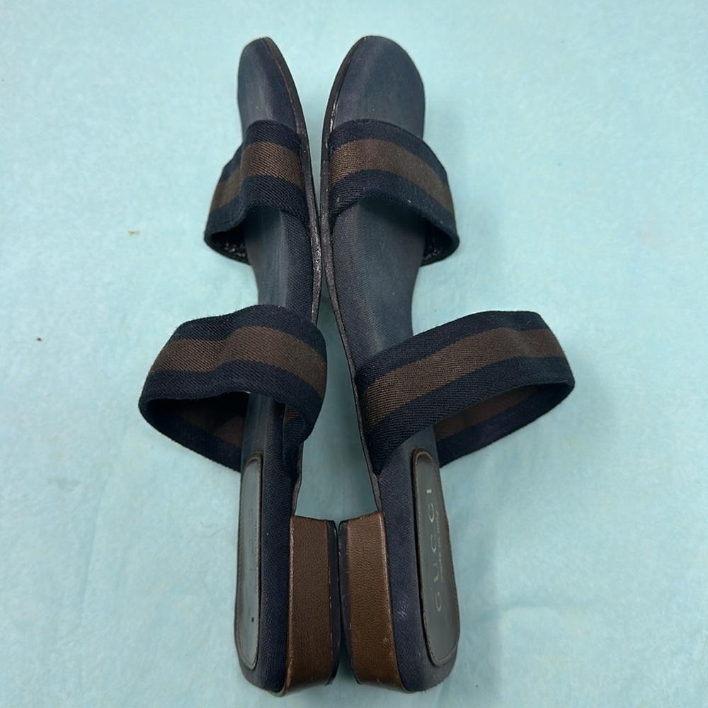 Gucci Web Accent Canvas Slides Women's Size 36 - image 8